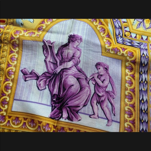 GIANNI VERSACE VINTAGE '93 SILK Spellbook PRINTED SHIRT BAROQUE ATELIER MYTHS - Picture 10 of 12